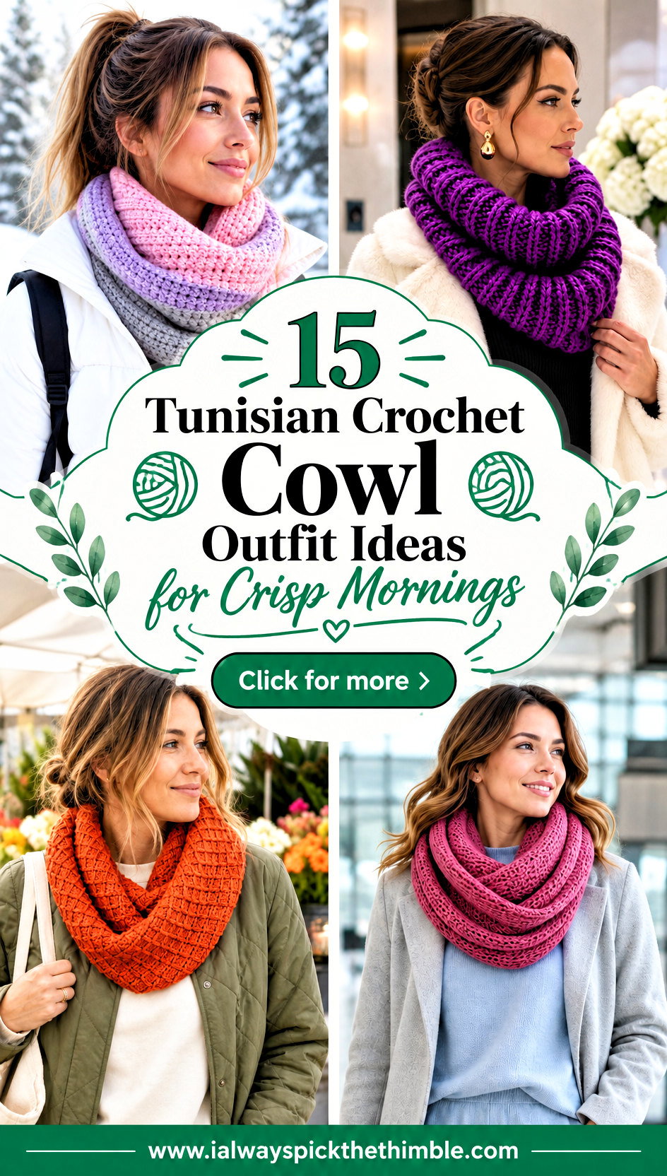 15 Tunisian Crochet Cowl Outfit Ideas for Crisp Mornings - 15 Tunisian Crochet Cowl Outfit Ideas for Crisp Mornings