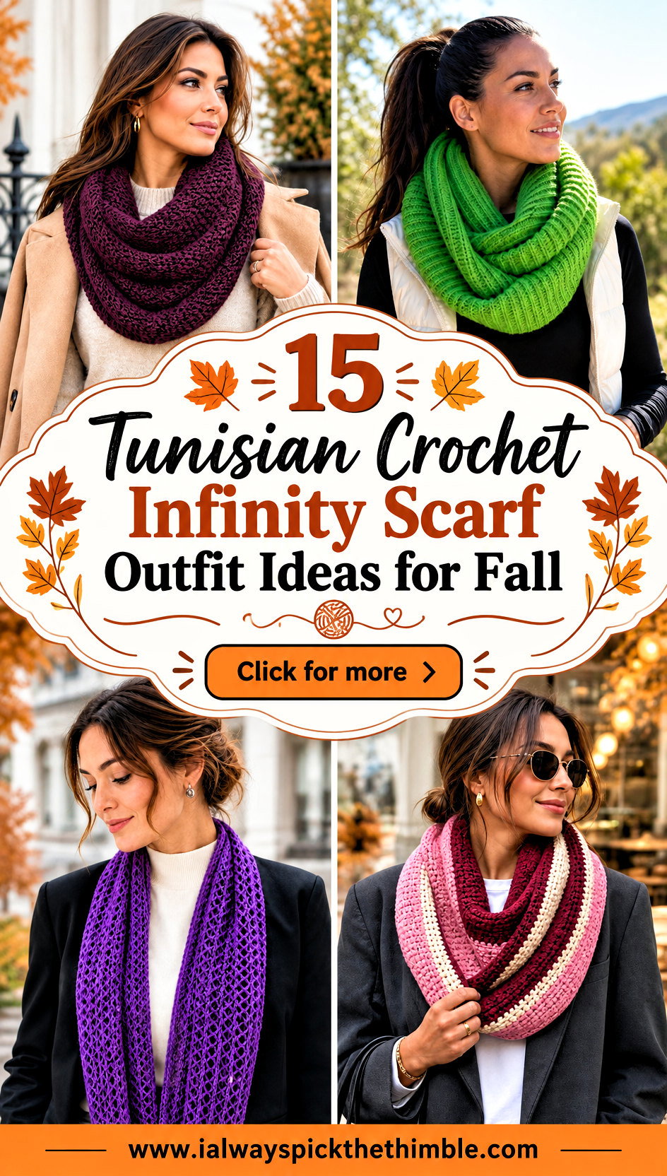 15 Tunisian Crochet Infinity Scarf Outfit Ideas for Fall - 15 Tunisian Crochet Infinity Scarf Outfit Ideas for Fall