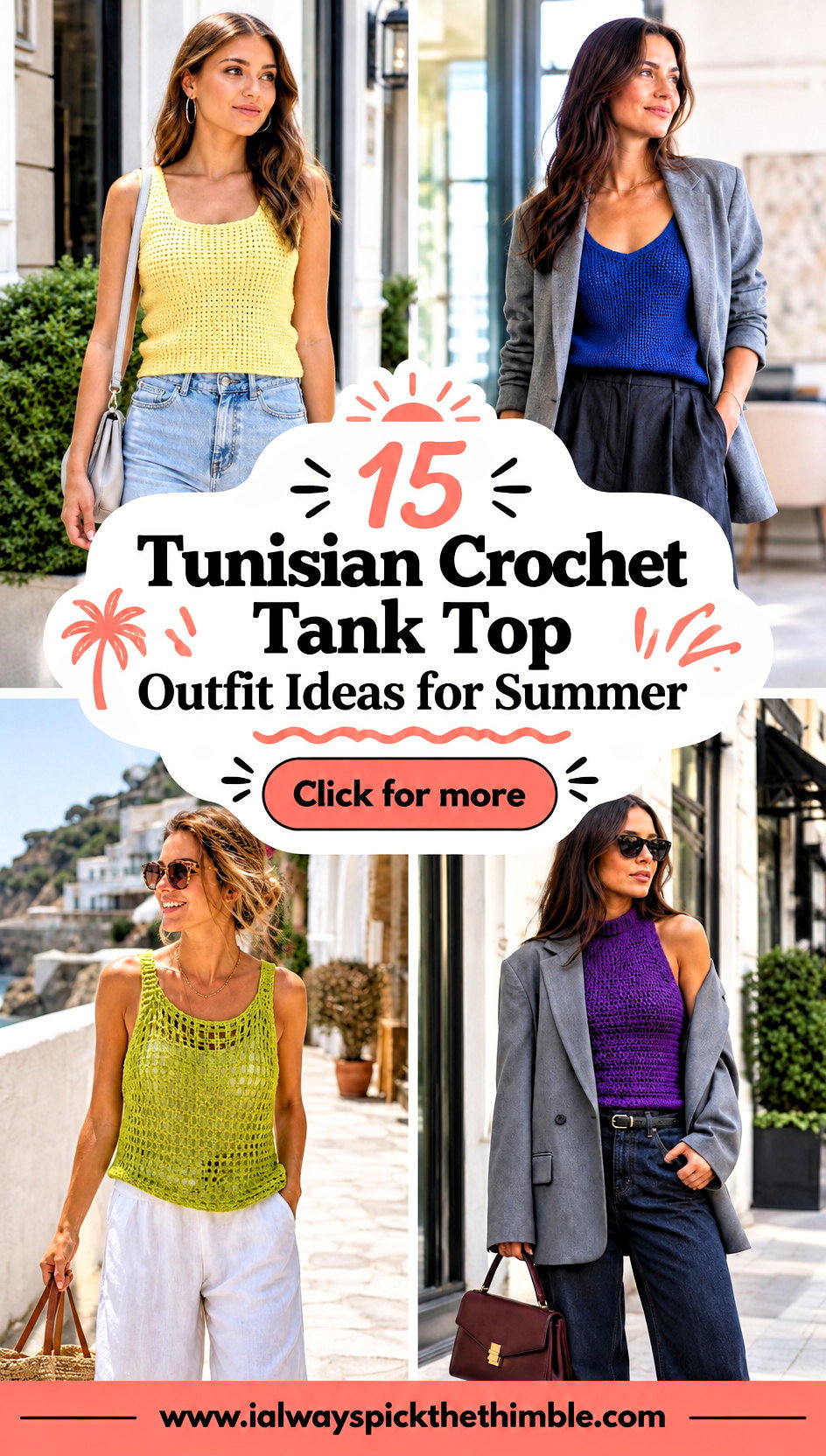 15 Tunisian Crochet Tank Top Outfit Ideas for Summer - 15 Tunisian Crochet Tank Top Outfit Ideas for Summer