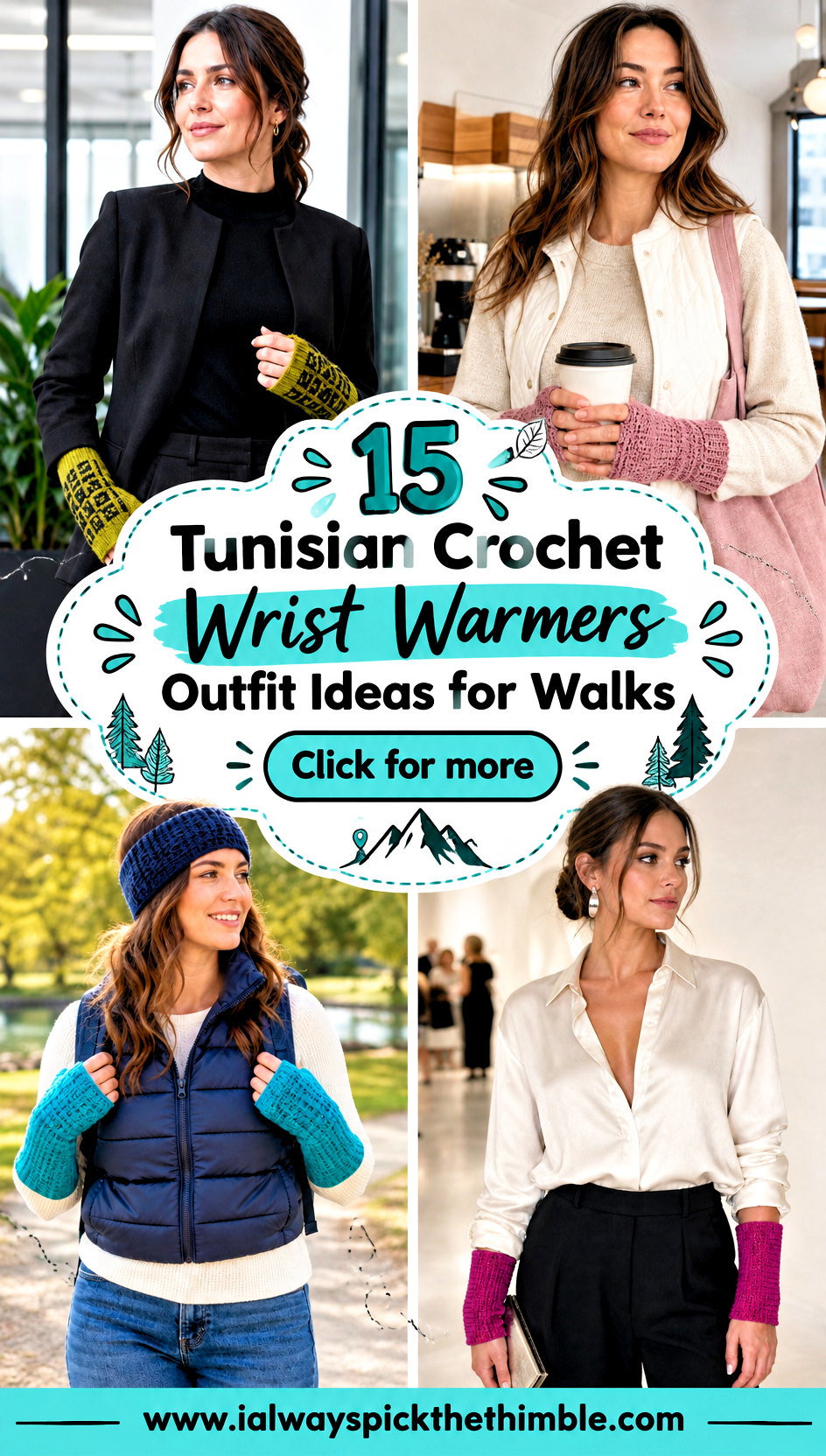 15 Tunisian Crochet Wrist Warmers Outfit Ideas for Walks - 15 Tunisian Crochet Wrist Warmers Outfit Ideas for Walks