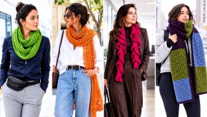 15 Unusual Crochet Scarf Outfit Ideas for Bold Style