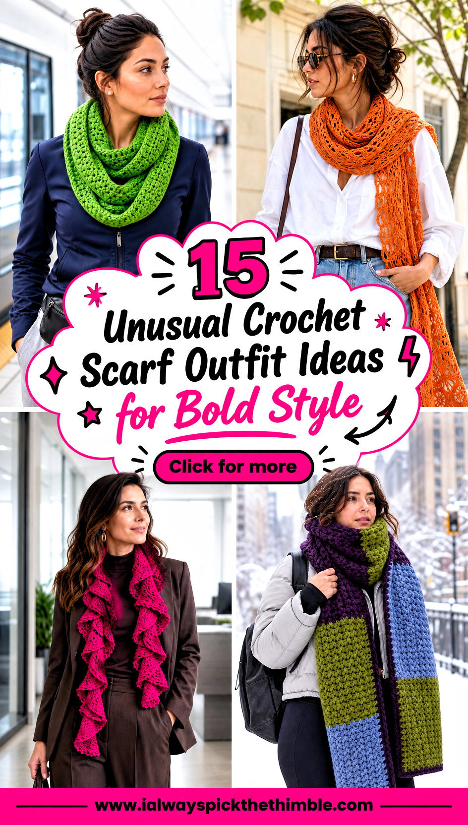 15 Unusual Crochet Scarf Outfit Ideas for Bold Style - 15 Unusual Crochet Scarf Outfit Ideas for Bold Style
