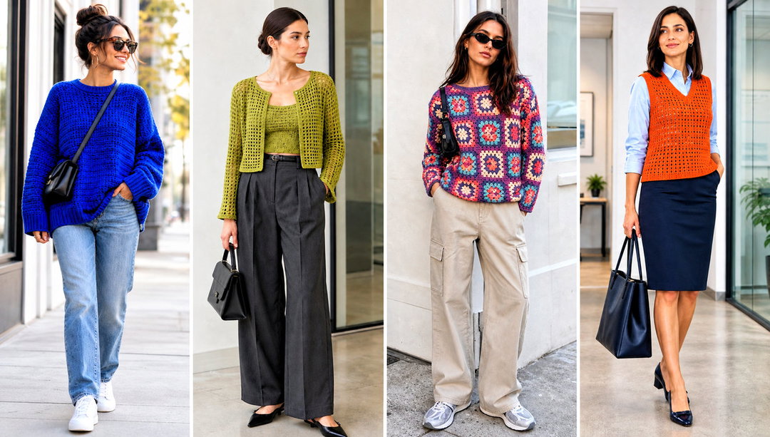 15 Velma Crochet Sweater Outfit Ideas for Retro Looks