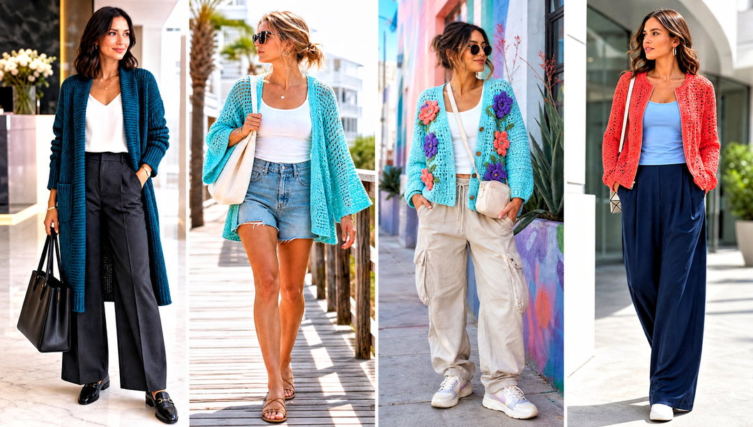 15 Very Easy Crochet Cardigan Outfit Ideas for Layering