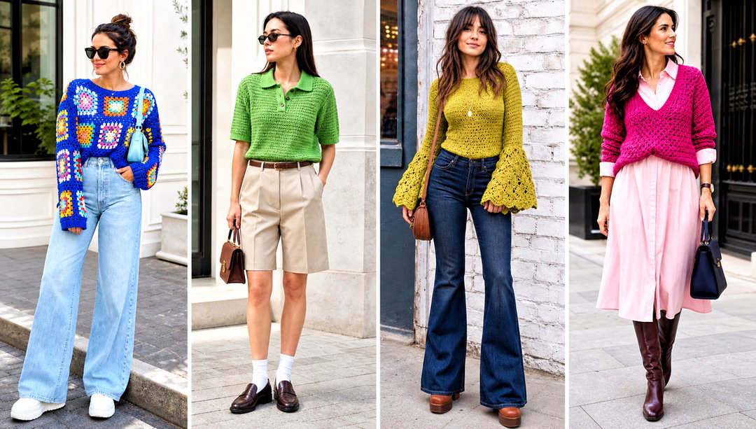 15 Vibrant Crochet Sweater Design Outfit Ideas for Fall