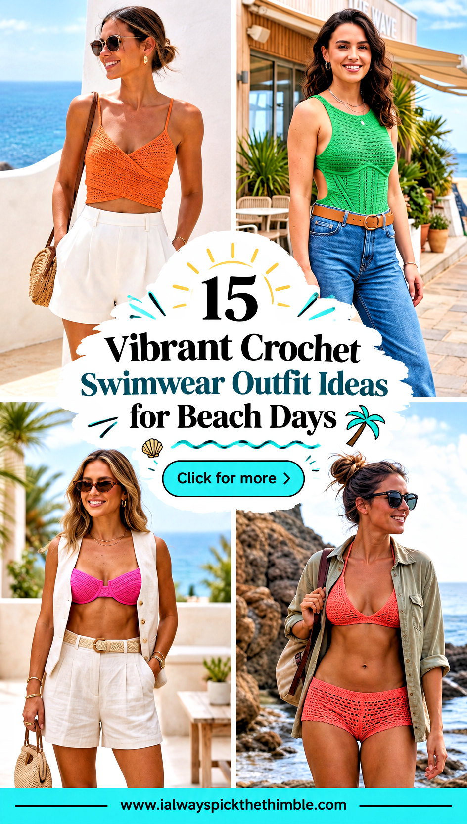 15 Vibrant Crochet Swimwear Outfit Ideas for Beach Days - 15 Vibrant Crochet Swimwear Outfit Ideas for Beach Days