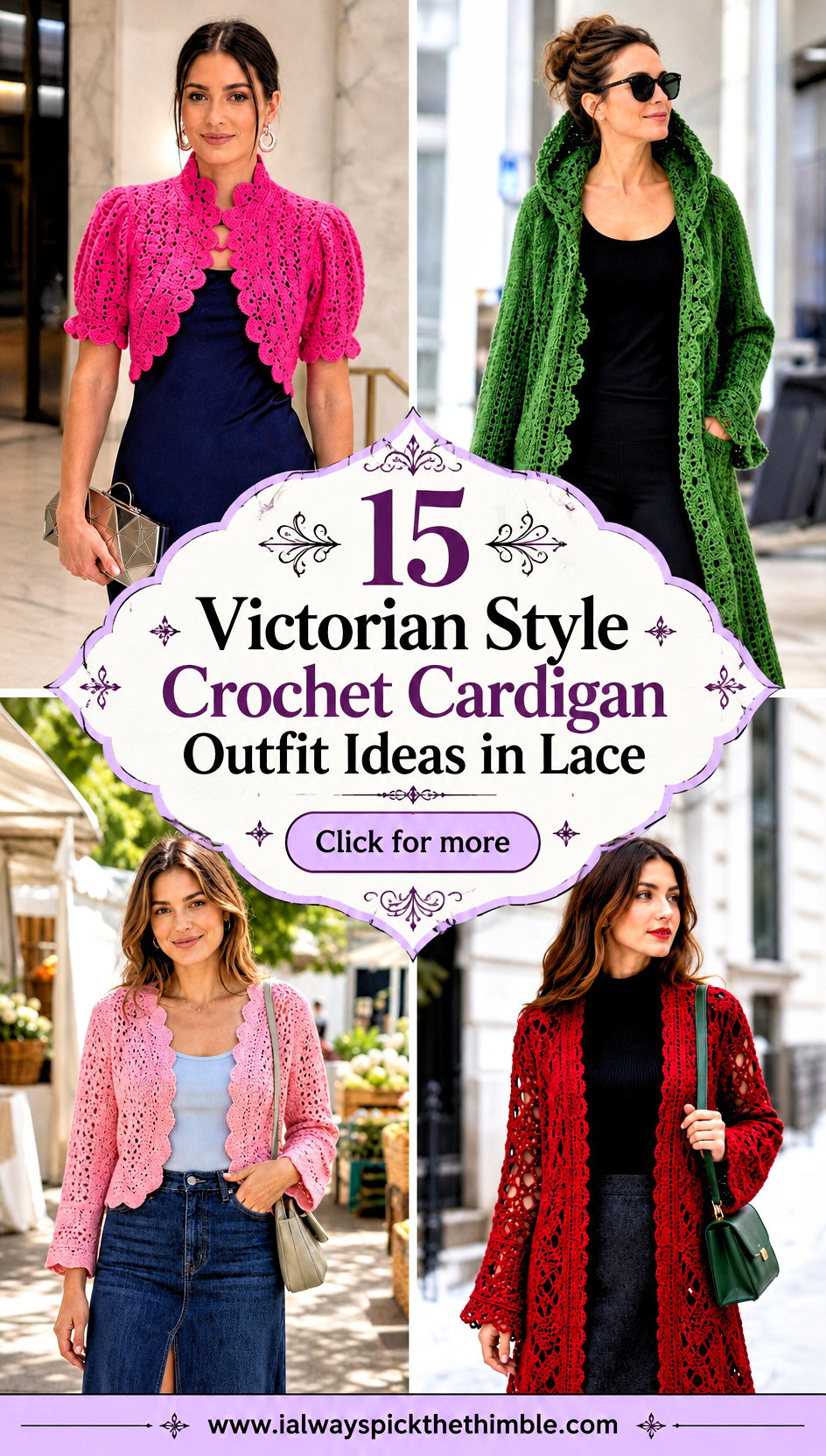 15 Victorian Style Crochet Cardigan Outfit Ideas in Lace - 15 Victorian Style Crochet Cardigan Outfit Ideas in Lace