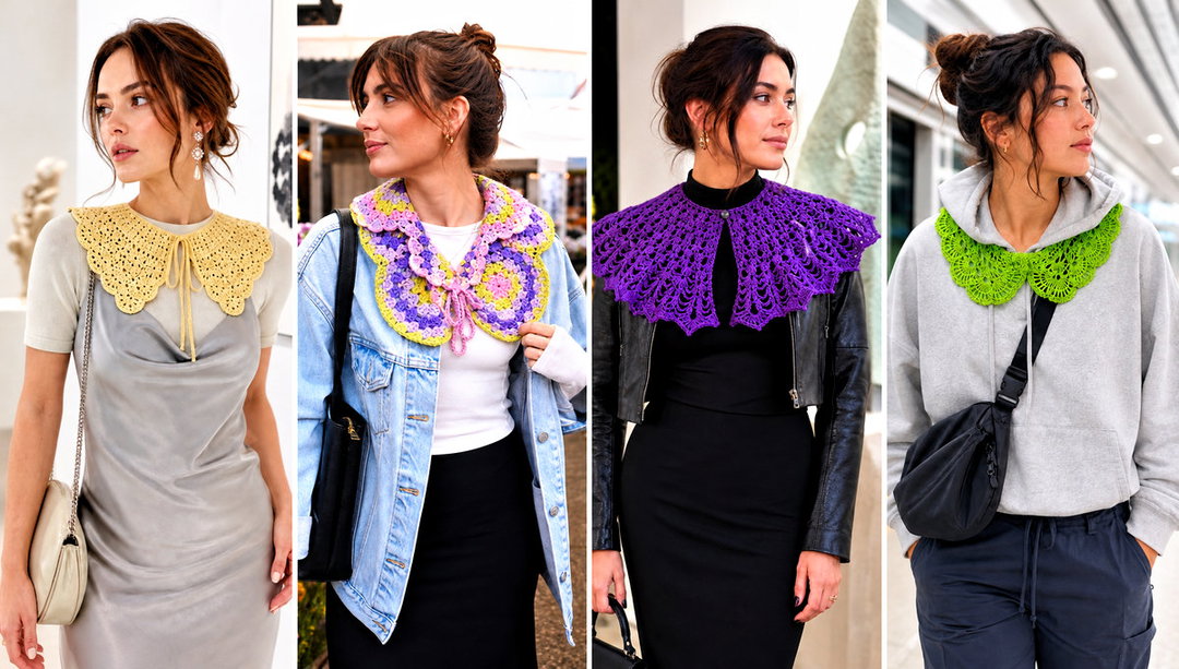 15 Vintage Crochet Collar Design Outfit Ideas for Work