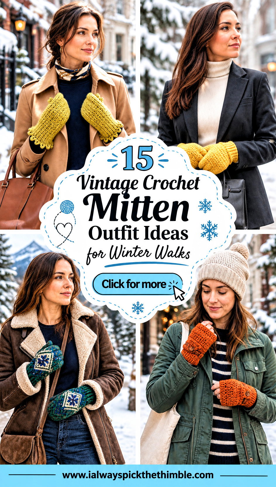 15 Vintage Crochet Mitten Outfit Ideas for Winter Walks - 15 Vintage Crochet Mitten Outfit Ideas for Winter Walks