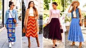 15 Vintage Crochet Skirt Outfit Ideas for Boho Style