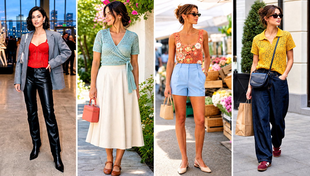 15 Vintage Crochet Top Design Outfit Ideas for Summer