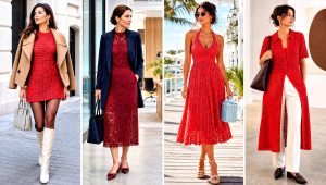 15 Vintage Red Crochet Dress Outfit Ideas for Parties
