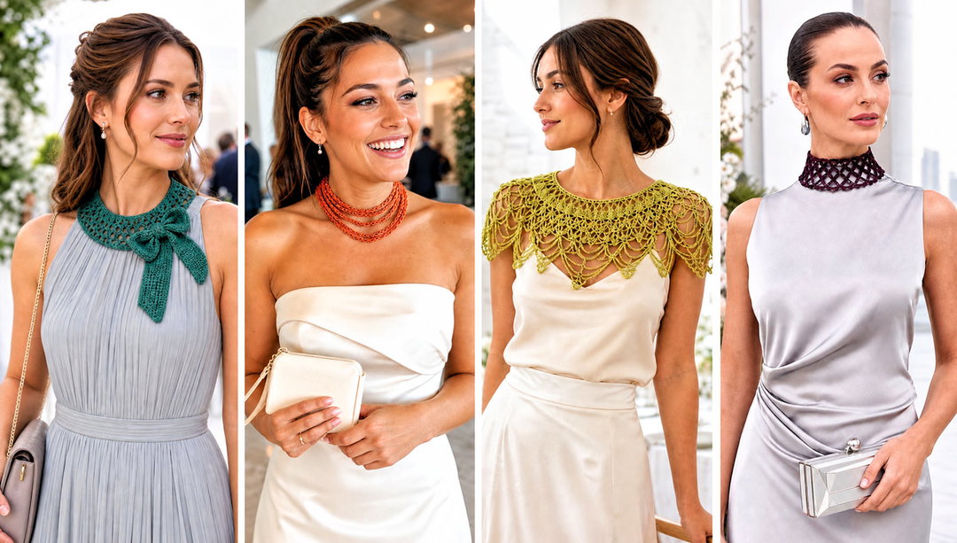 15 Wedding Necklace Crochet Collar Choker Outfit Ideas