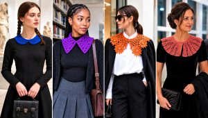 15 Wednesday Addams Crochet Collar Outfit Ideas in Black