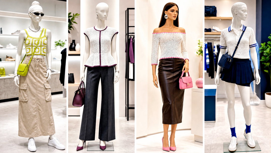 15 White Crochet Top on Mannequin Outfit Ideas for Spring