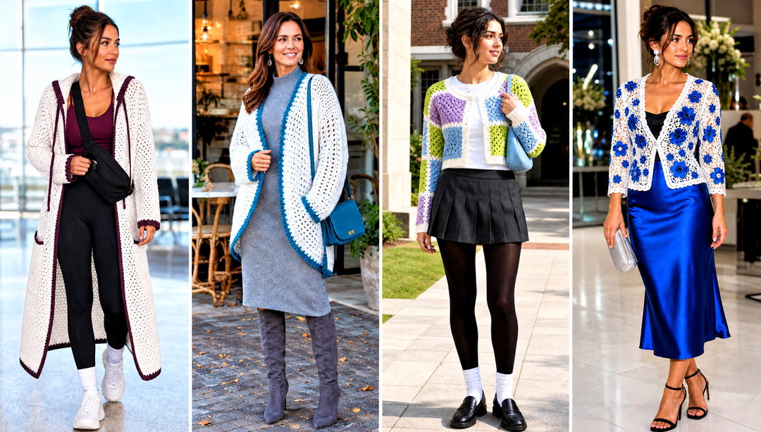 15 White Crocheted Cardigan on Table Outfit Ideas for Spring