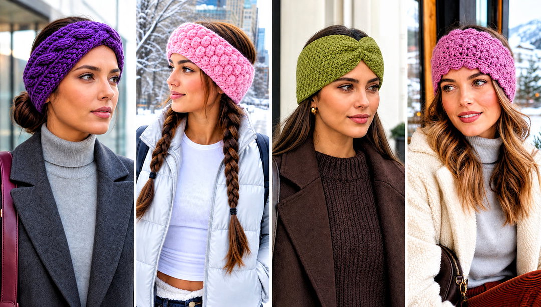 15 Wide Crochet Ear Warmer Outfit Ideas for Snowy Days