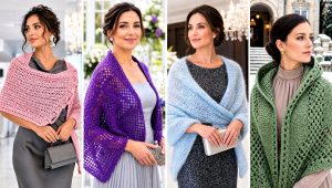 15 Winter Wedding Crochet Shawl Outfit Ideas for Guests