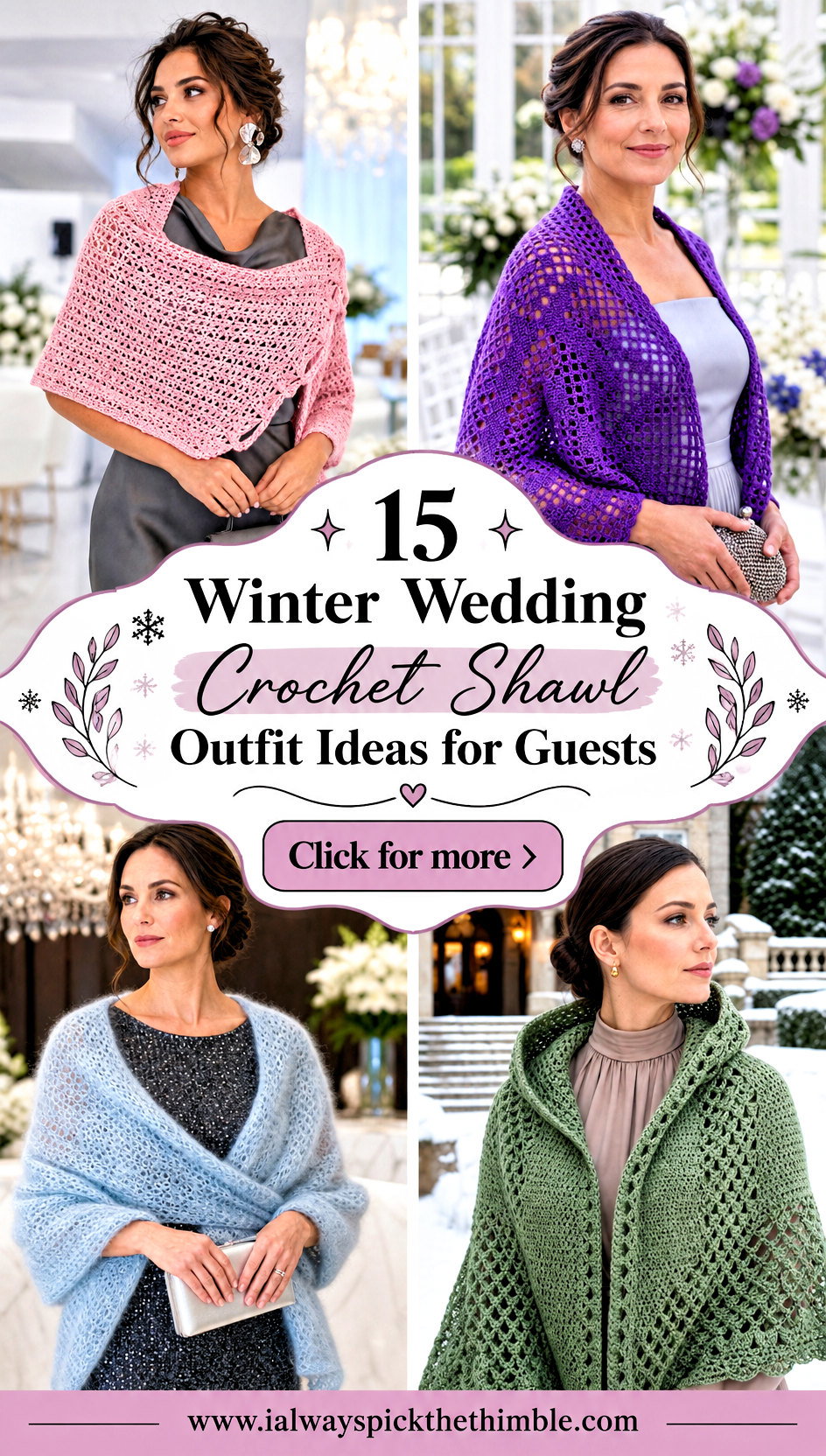 15 Winter Wedding Crochet Shawl Outfit Ideas for Guests - 15 Winter Wedding Crochet Shawl Outfit Ideas for Guests