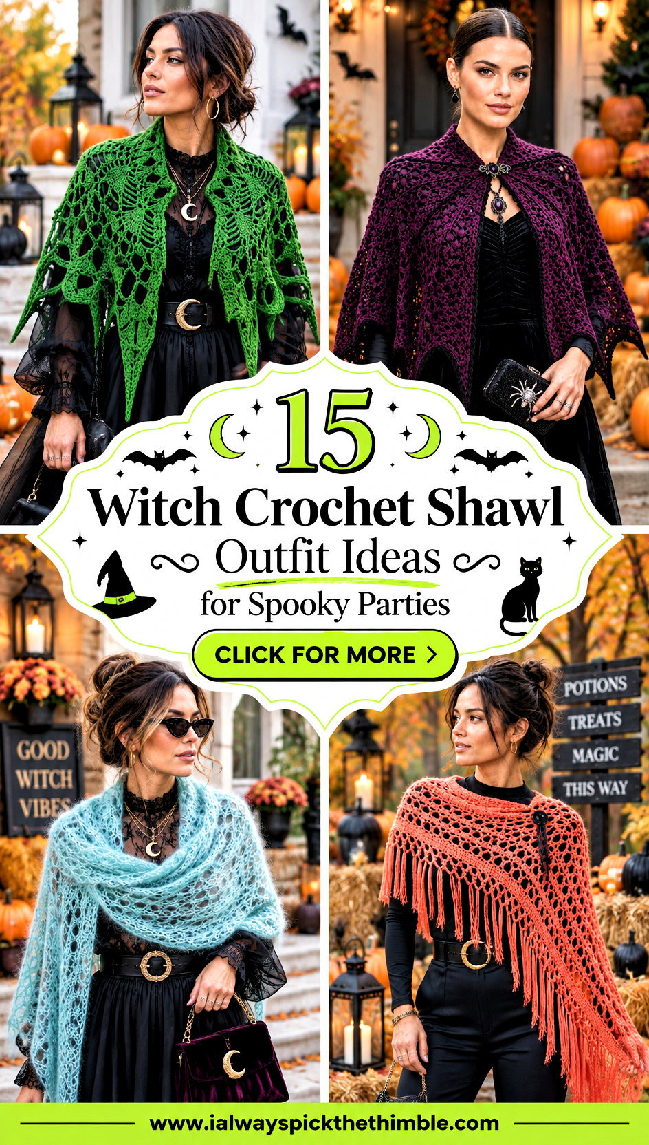15 Witch Crochet Shawl Outfit Ideas for Spooky Parties - 15 Witch Crochet Shawl Outfit Ideas for Spooky Parties