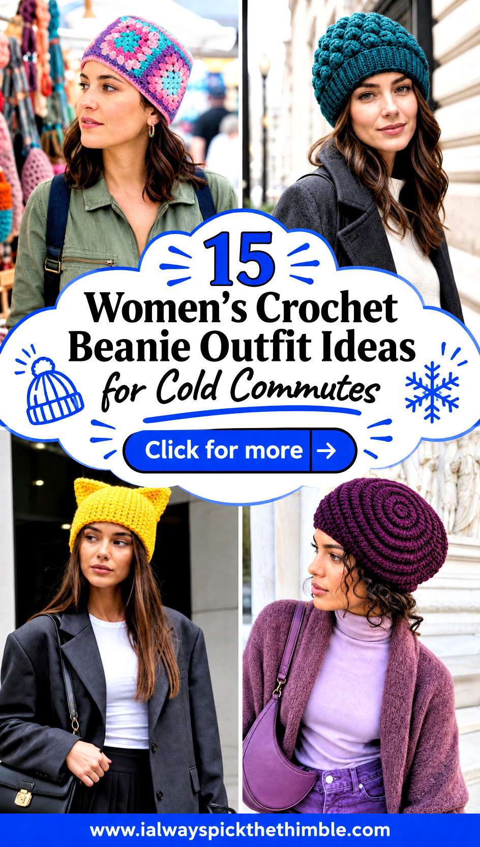 15 Womens Crochet Beanie Outfit Ideas for Cold Commutes - 15 Women’s Crochet Beanie Outfit Ideas for Cold Commutes