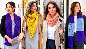 15 Wool Ease Crochet Scarf Outfit Ideas for Chilly Mornings