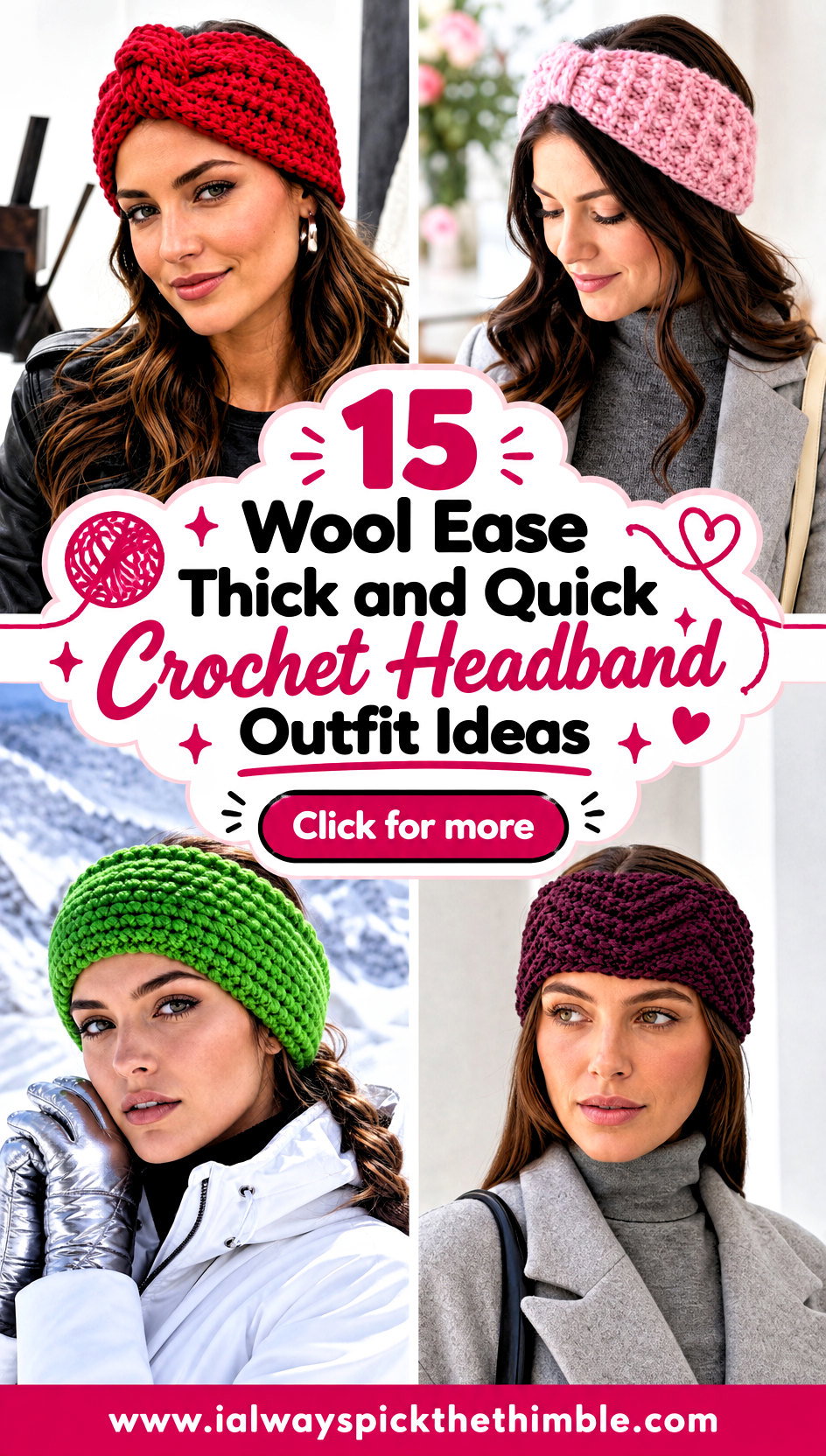 15 Wool Ease Thick and Quick Crochet Headband Outfit Ideas - 15 Wool Ease Thick and Quick Crochet Headband Outfit Ideas