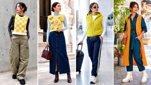 15 Yellow Crocheted Sweater Vest Outfit Ideas for Workdays
