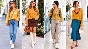 15 Yellow Lace Crochet Sweater Outfit Ideas for Breezy Days
