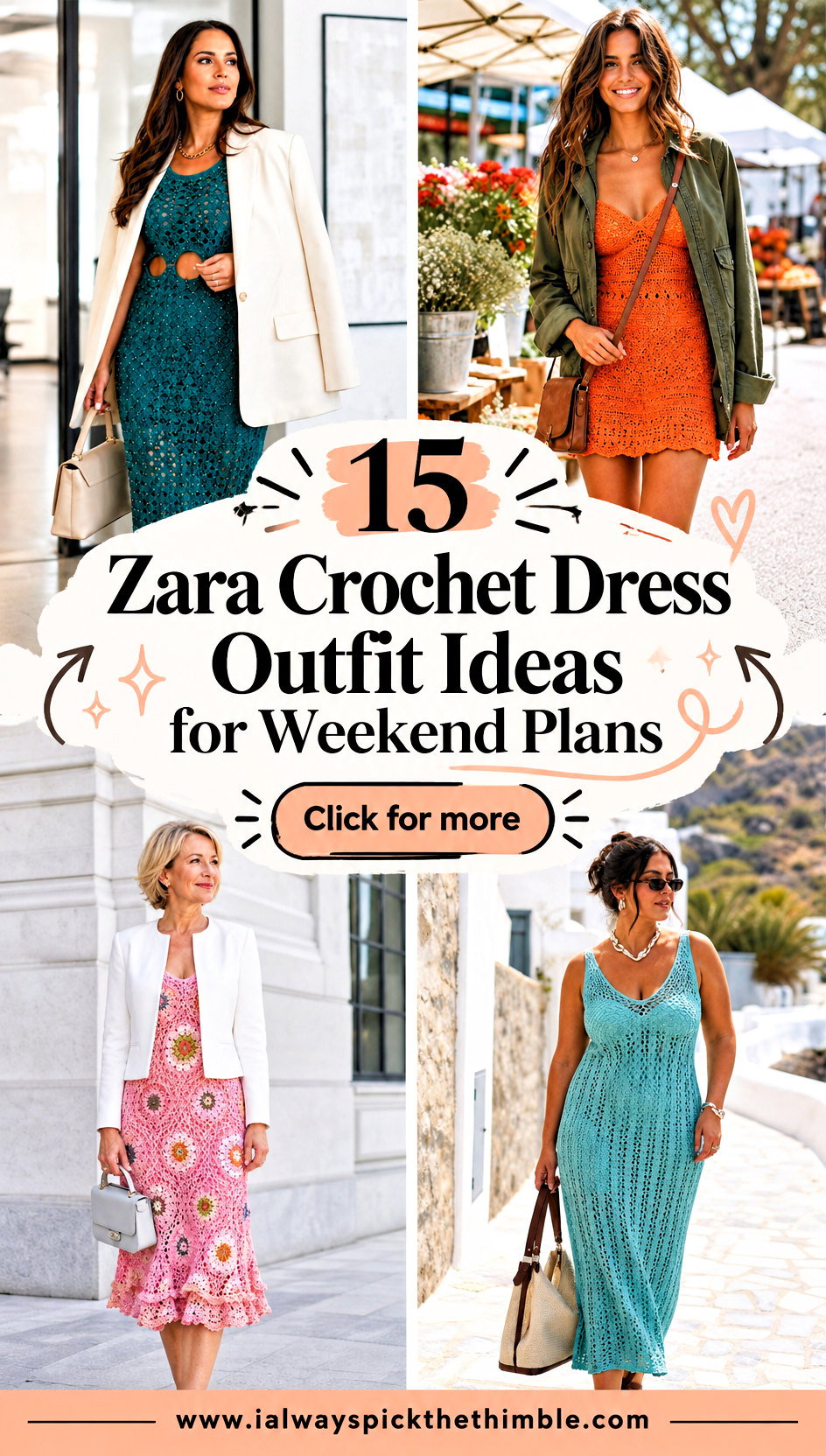 15 Zara Crochet Dress Outfit Ideas for Weekend Plans - 15 Zara Crochet Dress Outfit Ideas for Weekend Plans