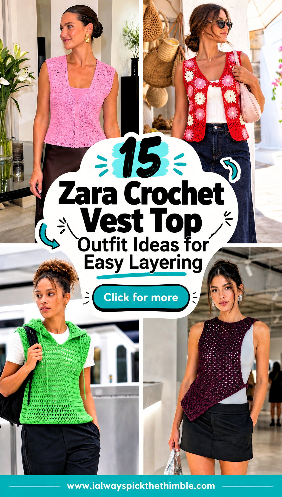 15 Zara Crochet Vest Top Outfit Ideas for Easy Layering - 15 Zara Crochet Vest Top Outfit Ideas for Easy Layering
