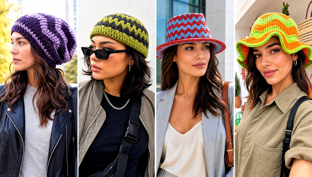 15 Zig Zag Crochet Hat Outfit Ideas for Winter Walks