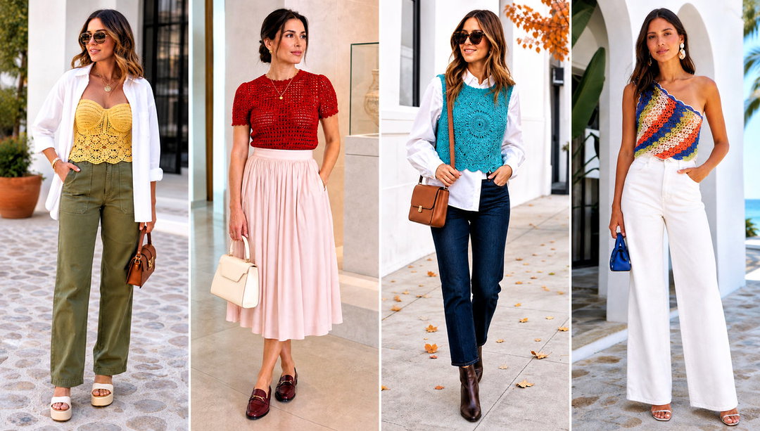15 Zimmermann Crochet Top Outfit Ideas for Beach Days