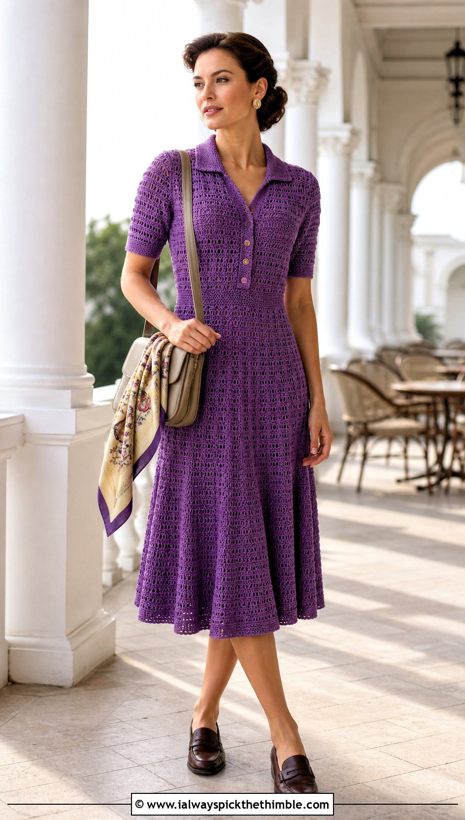 1930s Country Club Crochet Dress With Loafers - 20 1930S Crochet Dress outfit ideas