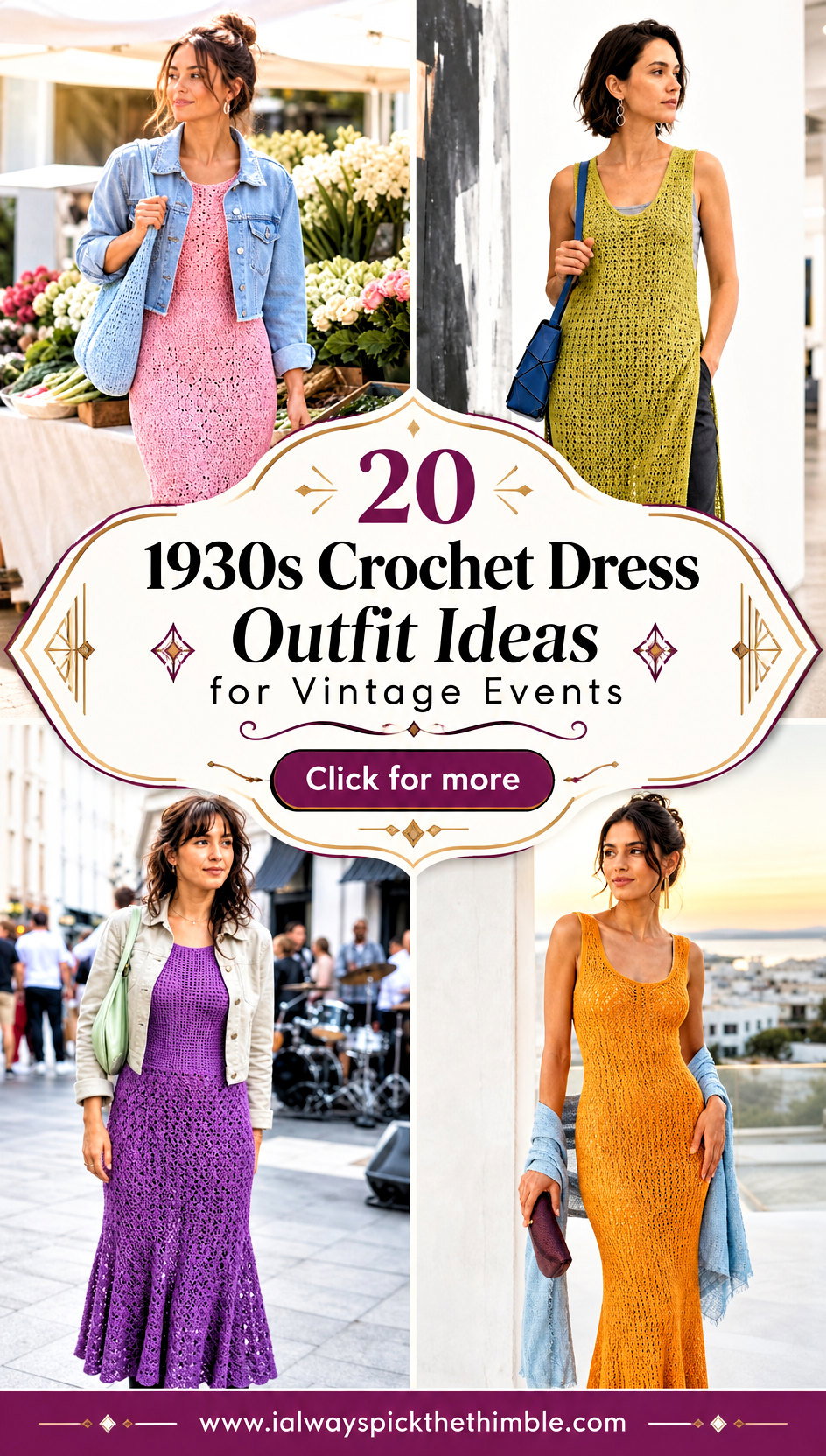20 1930s Crochet Dress Outfit Ideas for Vintage Events - 20 1930s Crochet Dress Outfit Ideas for Vintage Events
