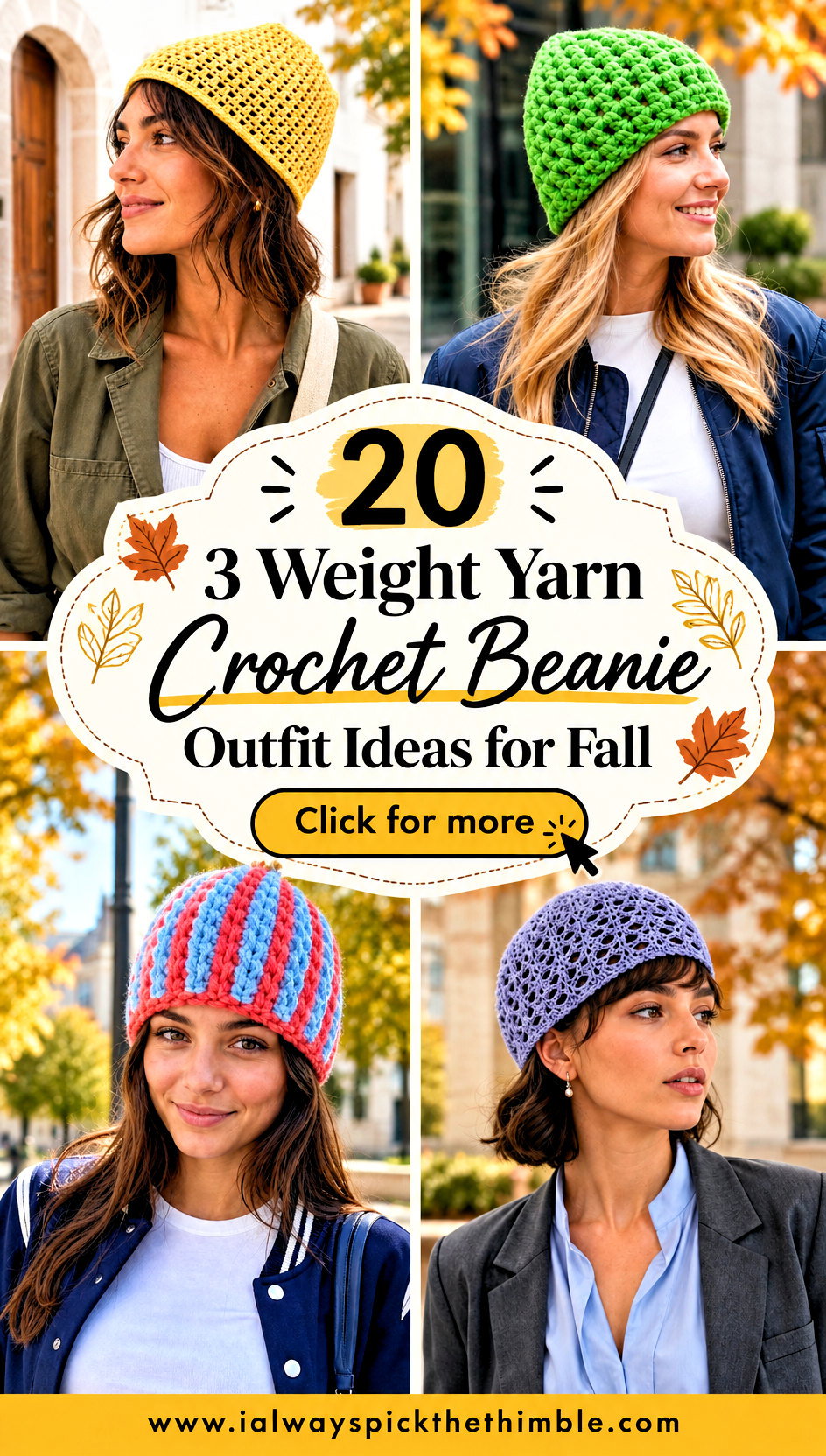 20 3 Weight Yarn Crochet Beanie Outfit Ideas for Fall - 20 3 Weight Yarn Crochet Beanie Outfit Ideas for Fall
