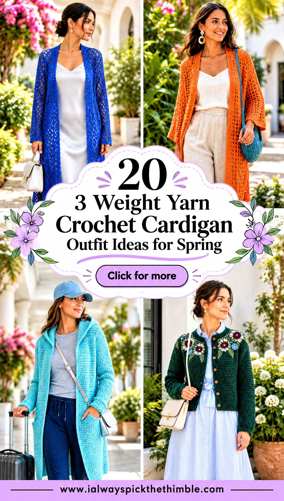 20 3 Weight Yarn Crochet Cardigan Outfit Ideas for Spring - 20 3 Weight Yarn Crochet Cardigan Outfit Ideas for Spring