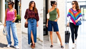 20 70s Crochet Top Outfit Ideas for Boho Summer Looks