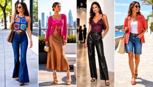 20 70s Inspired Crochet Top Outfit Ideas for Festival Days
