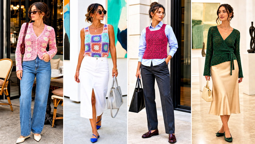 20 Alexandra Saint Mleux Crochet Top Outfit Ideas for Summer