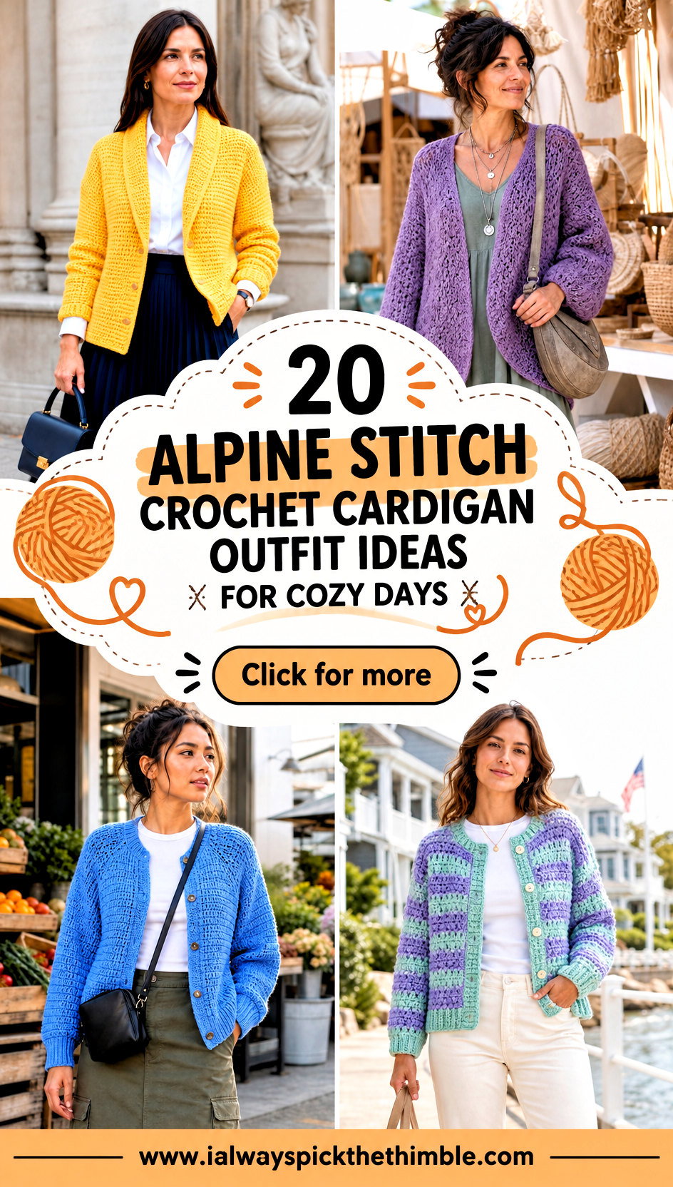 20 Alpine Stitch Crochet Cardigan Outfit Ideas for Cozy Days - 20 Alpine Stitch Crochet Cardigan Outfit Ideas for Cozy Days