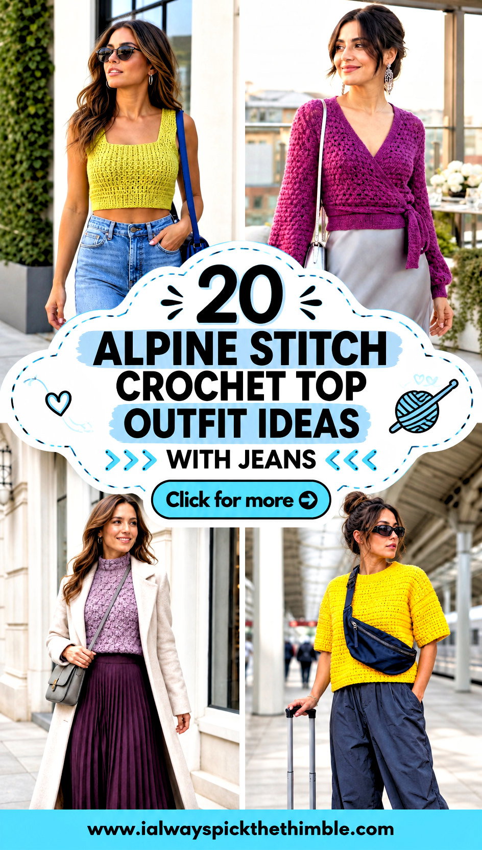 20 Alpine Stitch Crochet Top Outfit Ideas With Jeans - 20 Alpine Stitch Crochet Top Outfit Ideas With Jeans