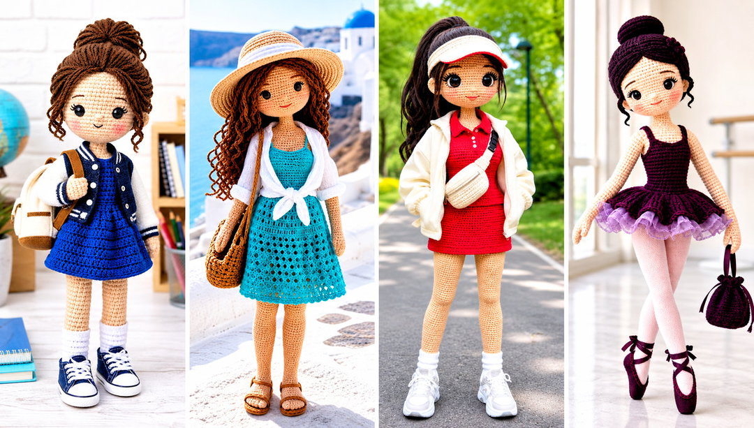 20 Amigurumi Crochet Doll Dress Outfit Ideas for Dress-Up