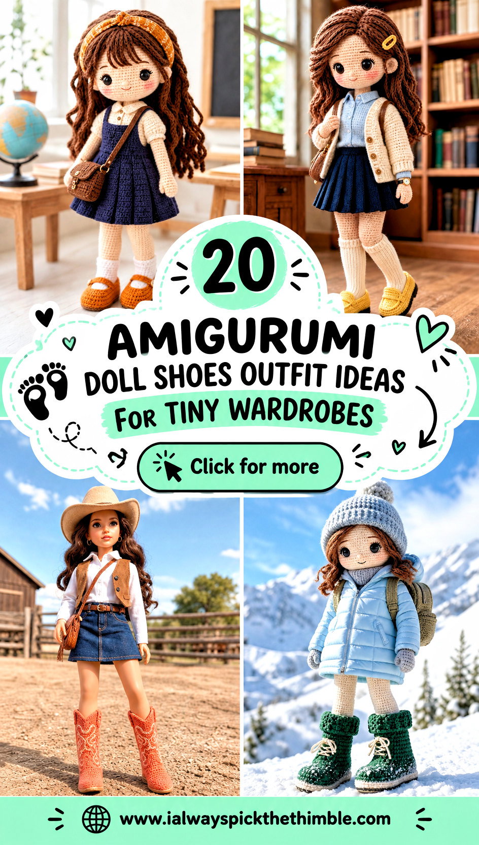 20 Amigurumi Doll Shoes Outfit Ideas for Tiny Wardrobes - 20 Amigurumi Doll Shoes Outfit Ideas for Tiny Wardrobes