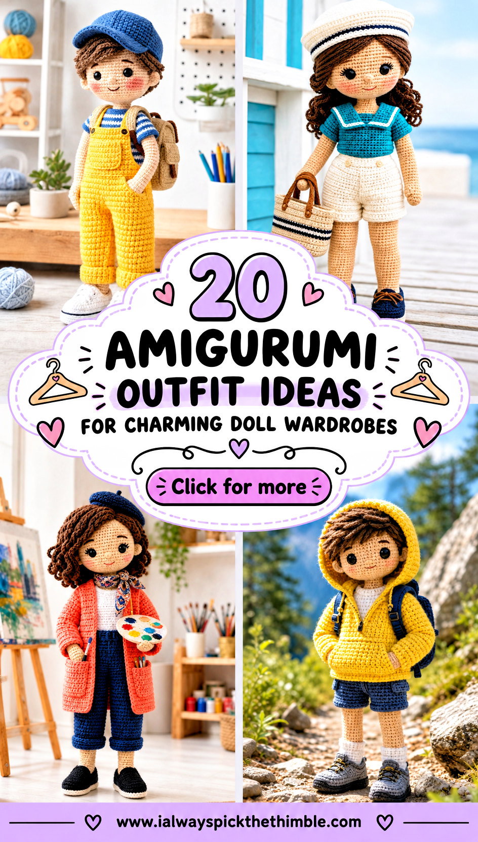 20 Amigurumi Outfit Ideas for Charming Doll Wardrobes - 20 Amigurumi Outfit Ideas for Charming Doll Wardrobes