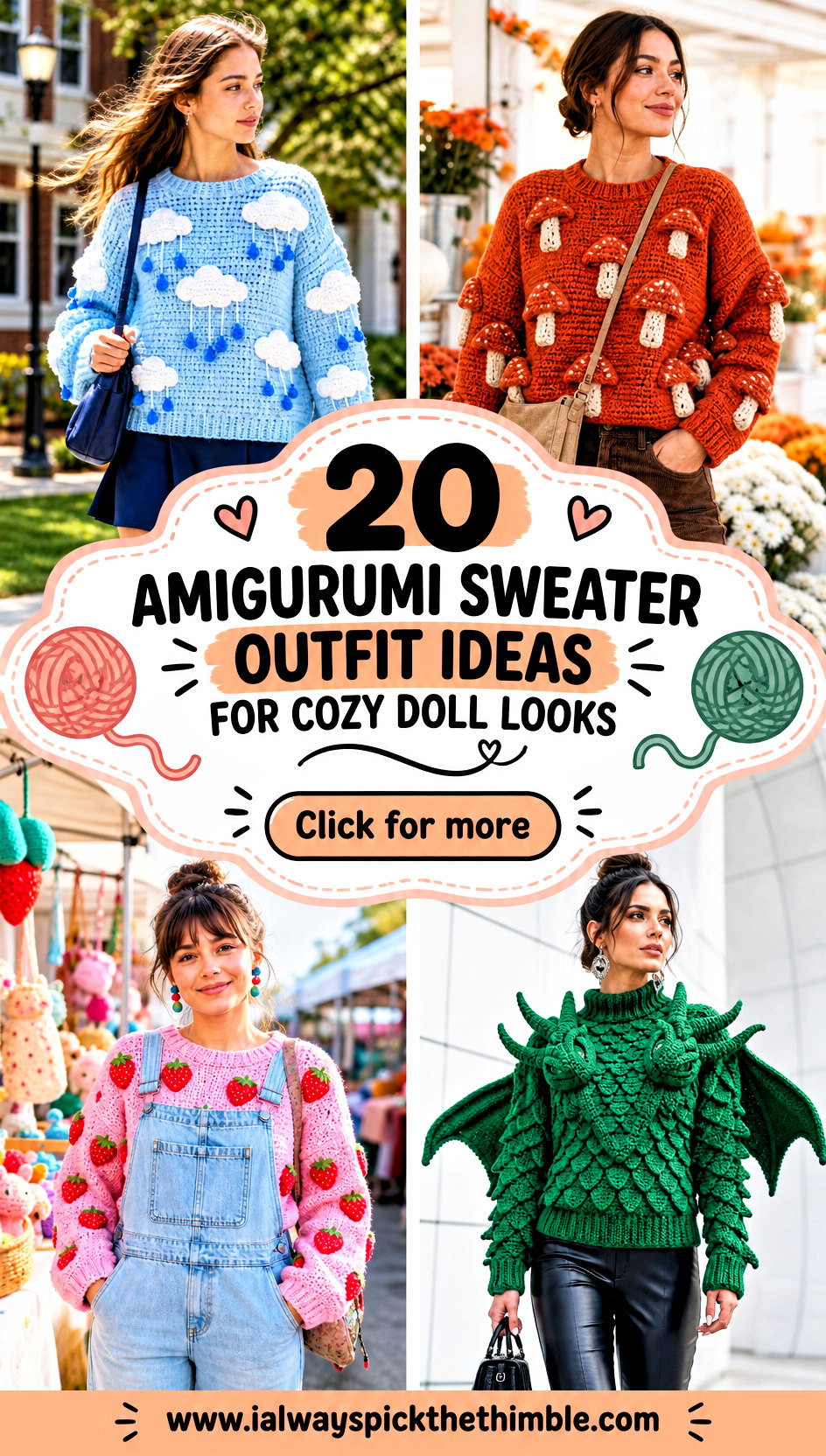 20 Amigurumi Sweater Outfit Ideas for Cozy Doll Looks - 20 Amigurumi Sweater Outfit Ideas for Cozy Doll Looks