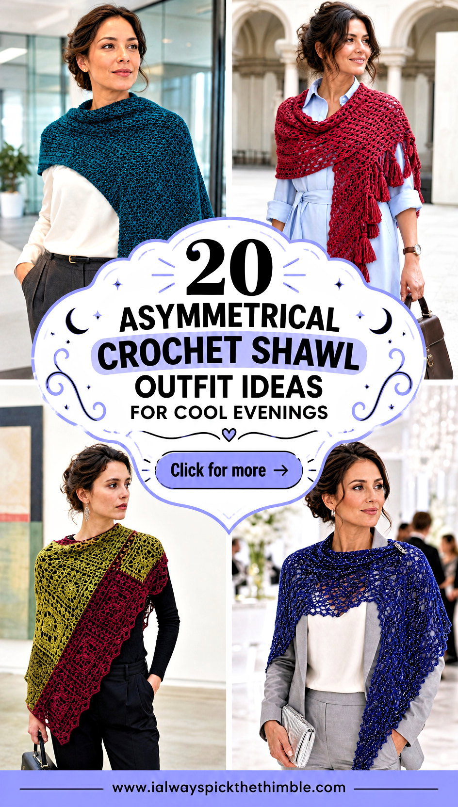 20 Asymmetrical Crochet Shawl Outfit Ideas for Cool Evenings - 20 Asymmetrical Crochet Shawl Outfit Ideas for Cool Evenings