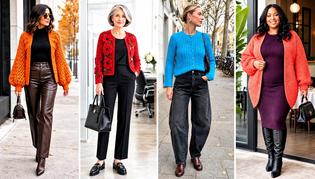 20 Autumn Crochet Cardigan Outfit Ideas for Cozy Days