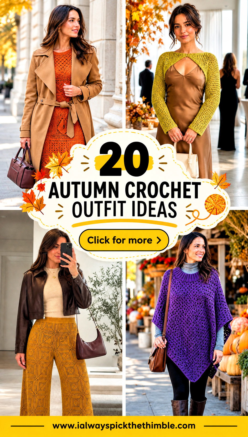 20 Autumn Crochet Outfit Ideas for Weekend Layering - 20 Autumn Crochet Outfit Ideas for Weekend Layering