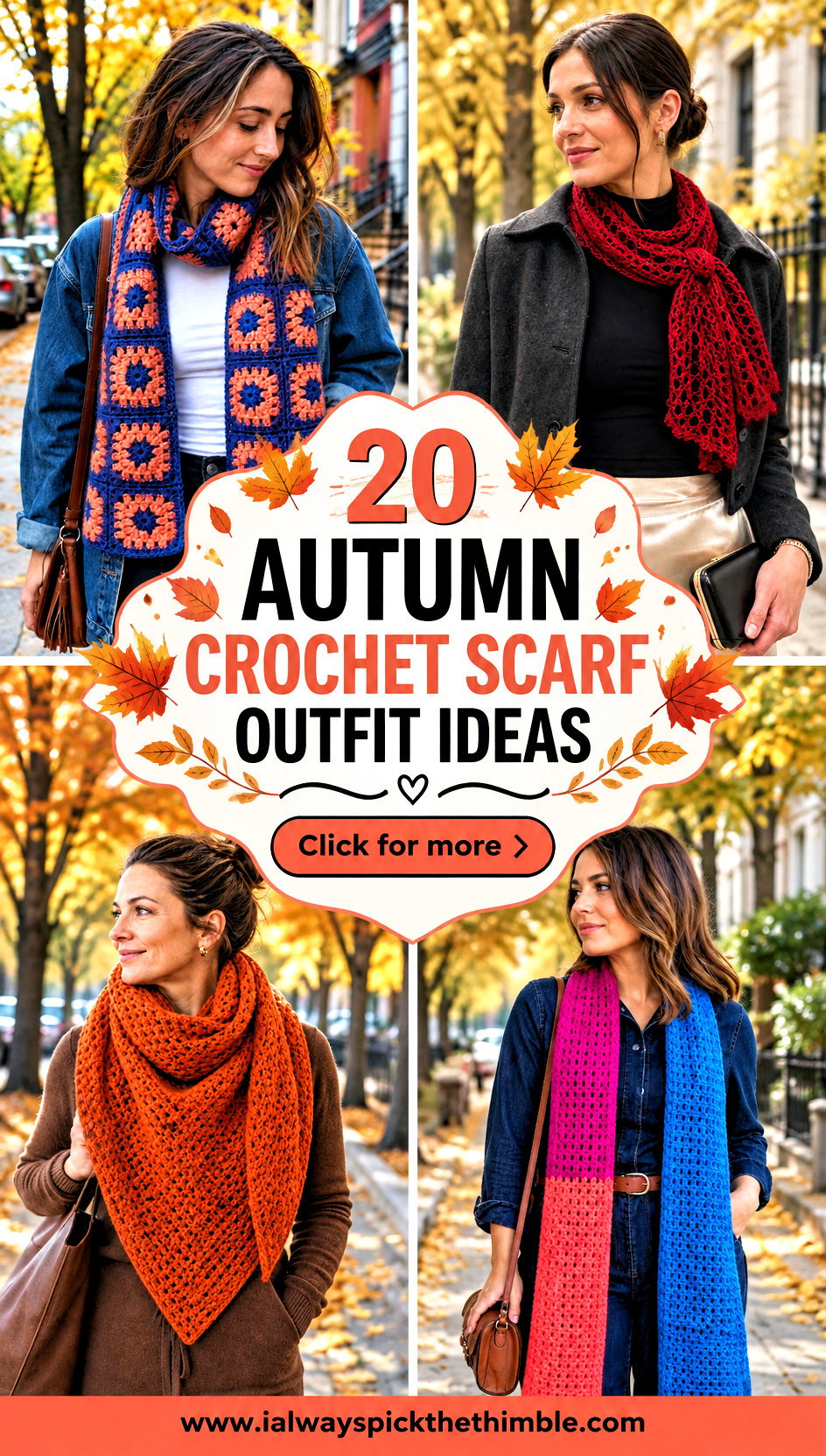 20 Autumn Crochet Scarf Outfit Ideas for Crisp Walks - 20 Autumn Crochet Scarf Outfit Ideas for Crisp Walks
